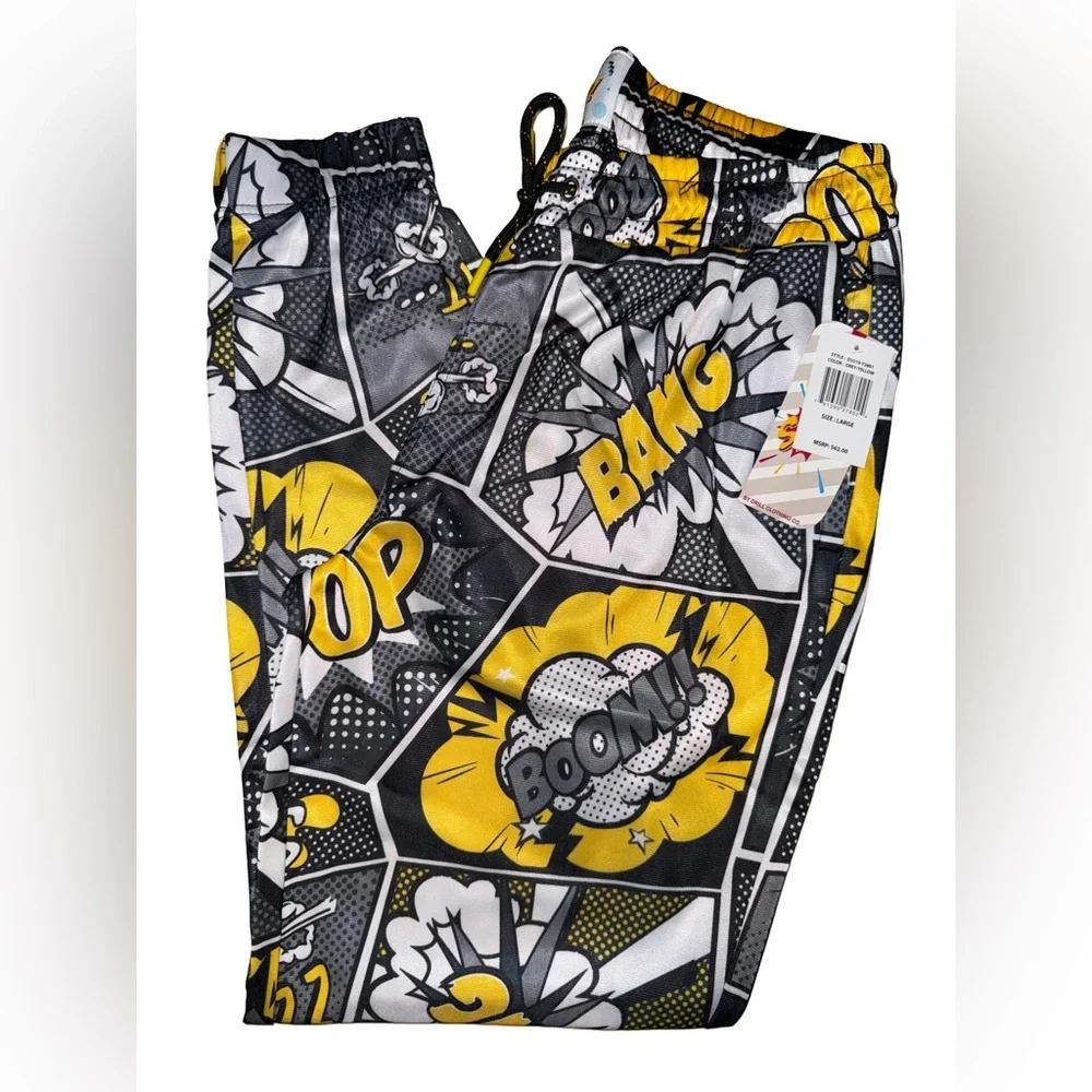 💥NWT! Comic Print Unisex Jogger Pants